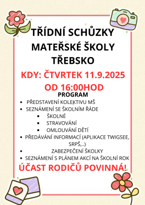 Informativní schůzka pro rodiče